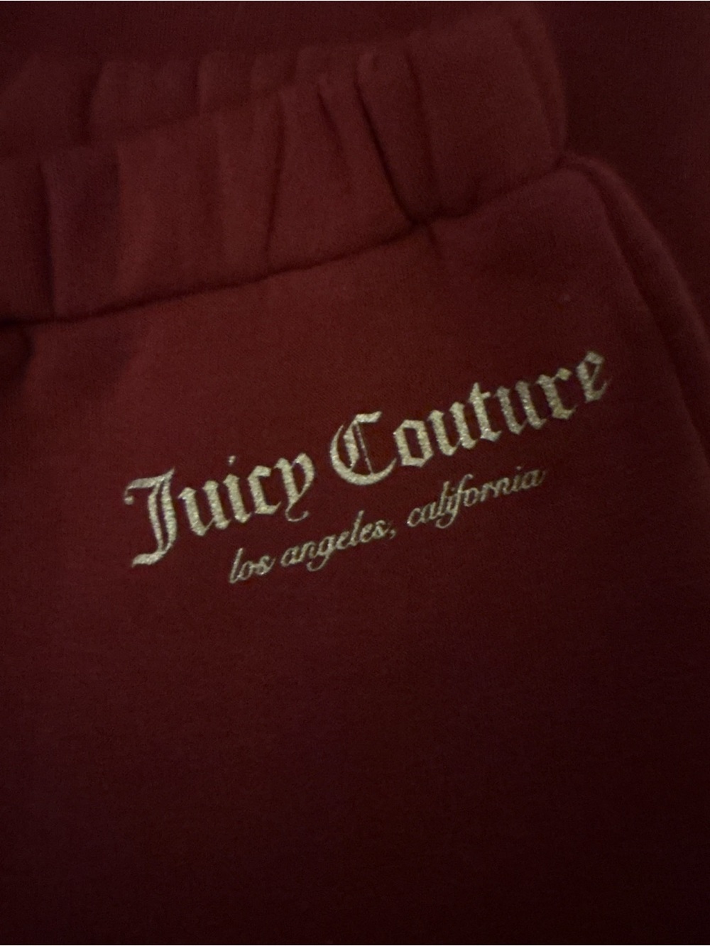 Juicy Couture Maroon Drawstring Sweatpants